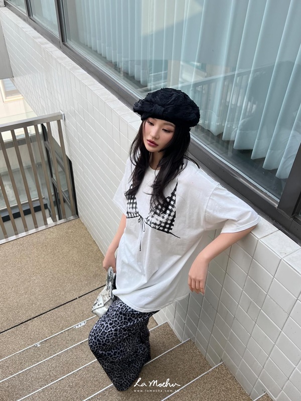 比基尼圖案大棉T上衣